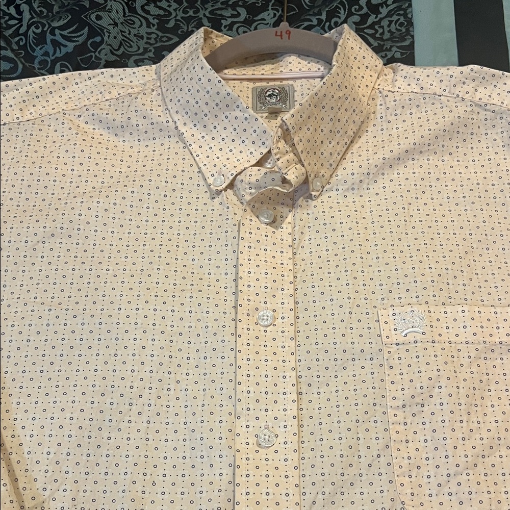 Cinch Light Tan Casual Button-Down Shirt - Picture 4 of 7